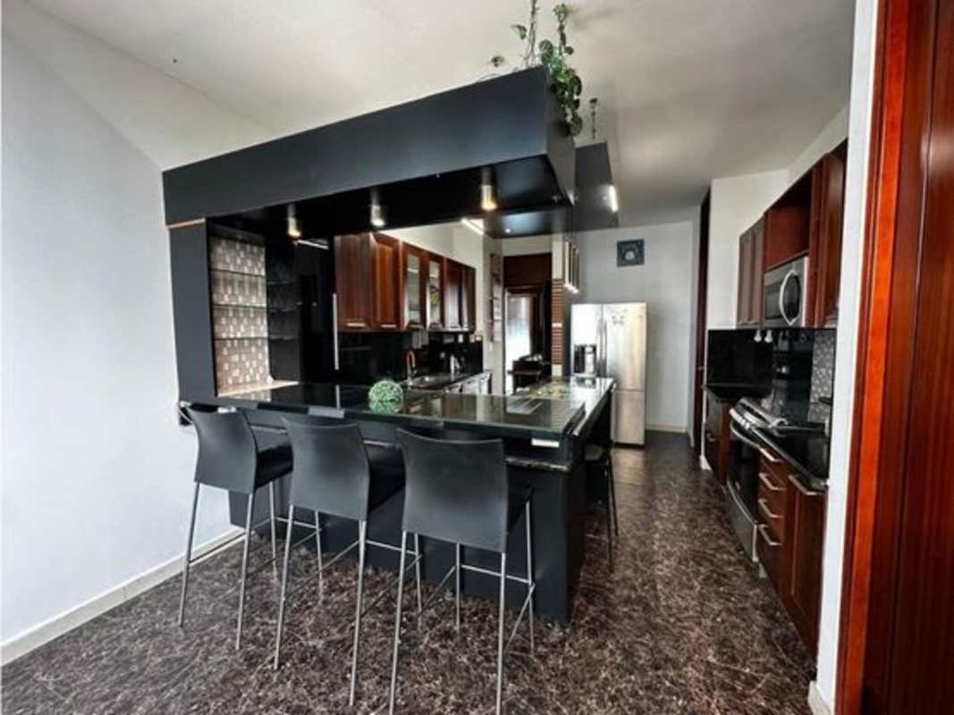 Spacious Italian design kitchen with granite countertops ocean view Punta Pacifica Panama