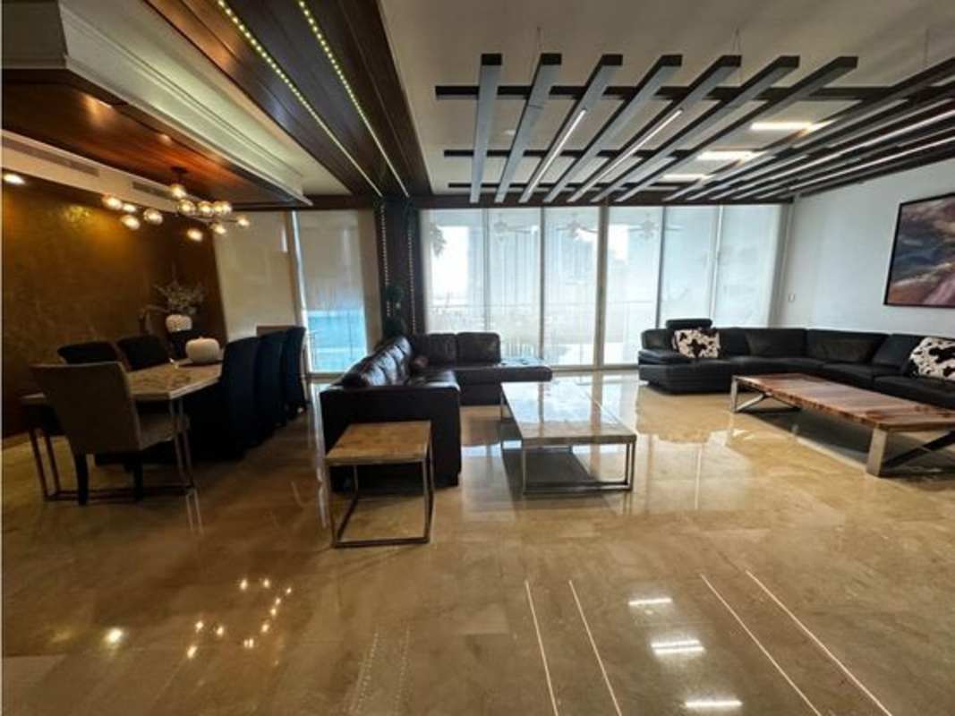 Modern dining area with stunning ocean views Punta Pacifica Panama