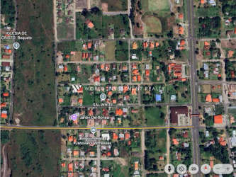 Aerial view of land parcels, residential neighborhood, roads, Boquete countryside