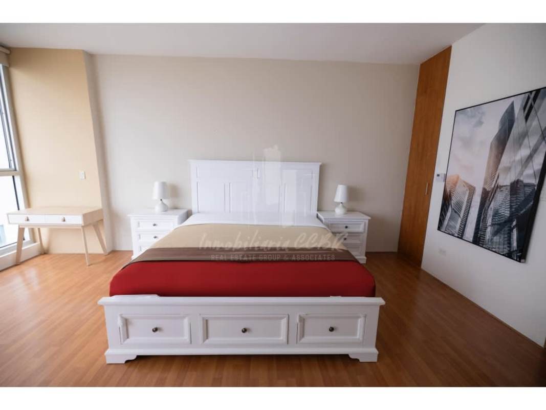 Spacious bedroom large wardrobe in PH Loft Four 41 Punta Pacifica Panama City