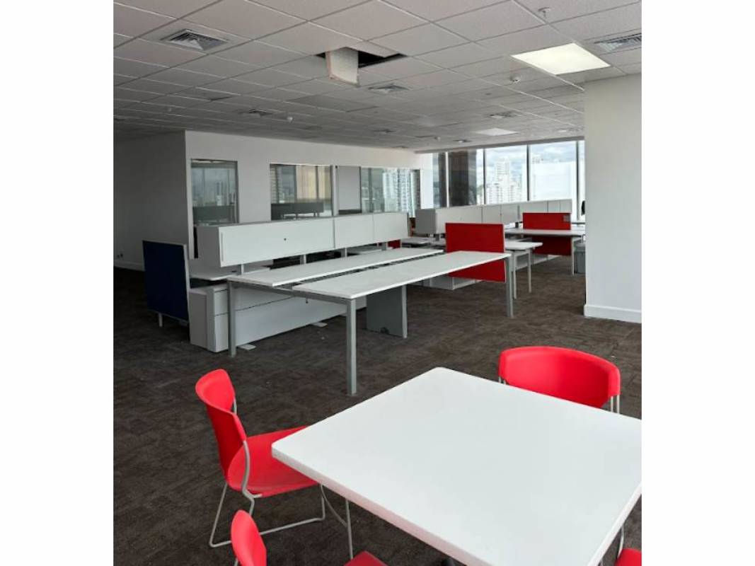 Private office room with glass partitions in PH BICSA Financial Center Panama City