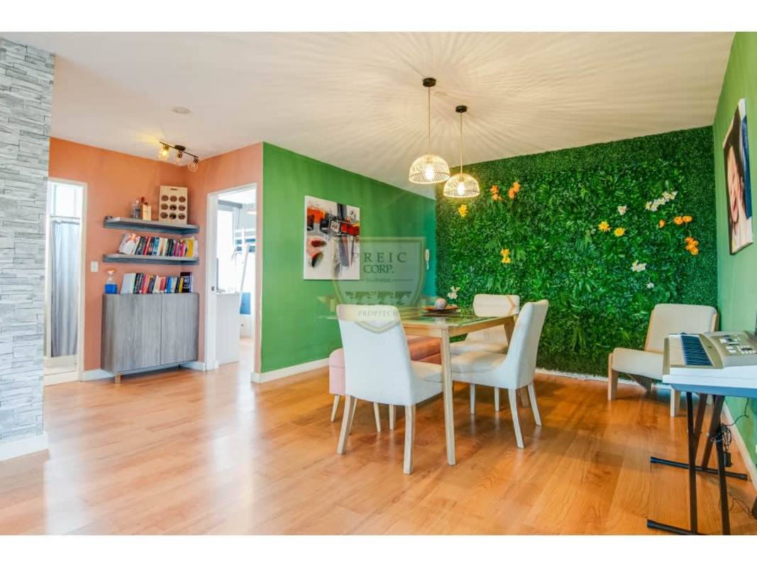 Contemporary kitchen with granite countertops and black cabinets in PH Cangrejo 507 Panama