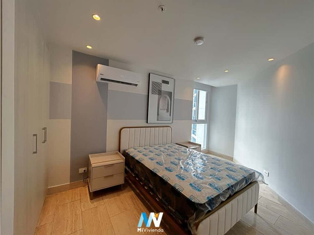 Master bedroom with built-in closet, AC, panoramic window in PH The Regent Costa del Este Panama