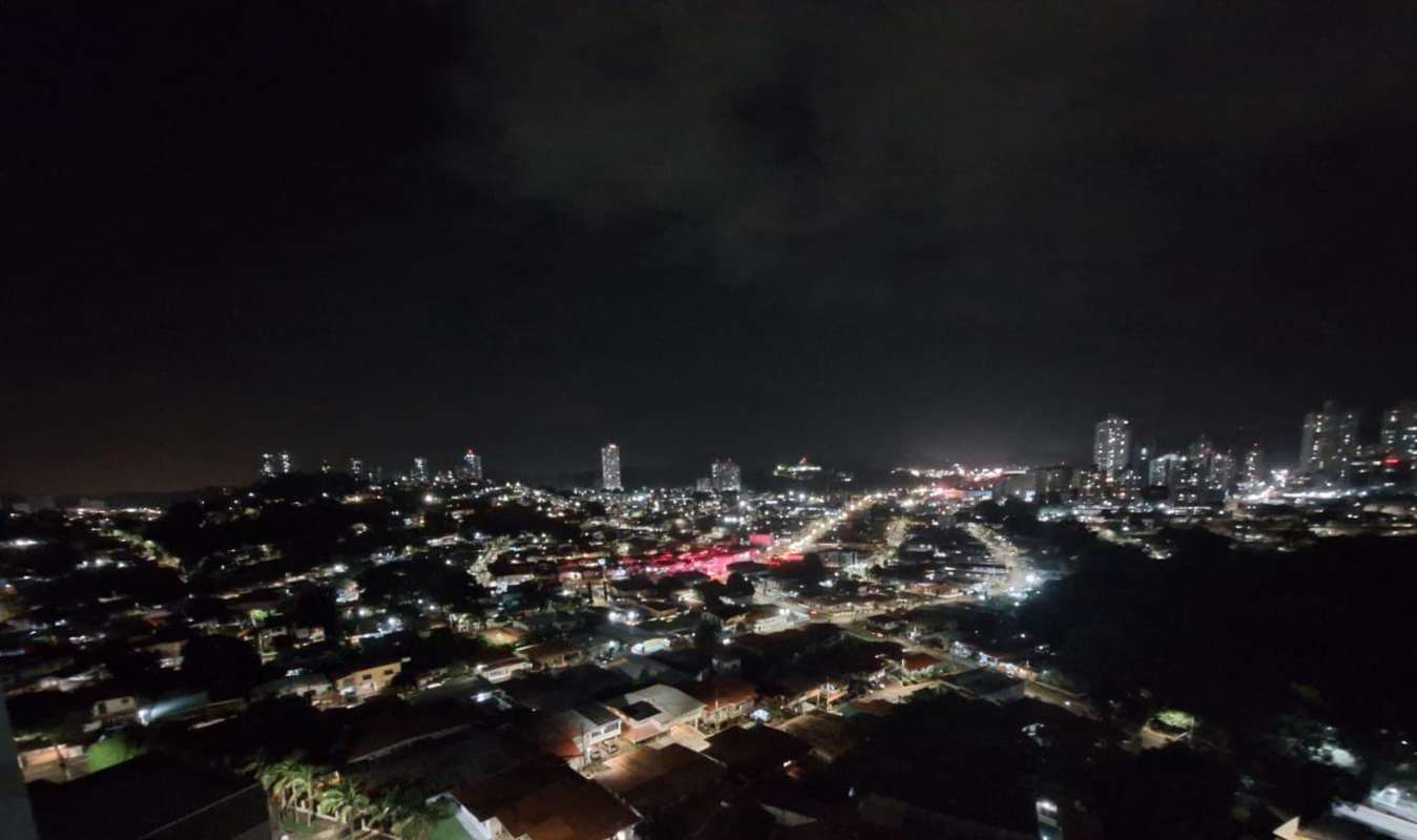 Bedroom with built-in closet, fan, window view in PH Betania Tower apartment Panama