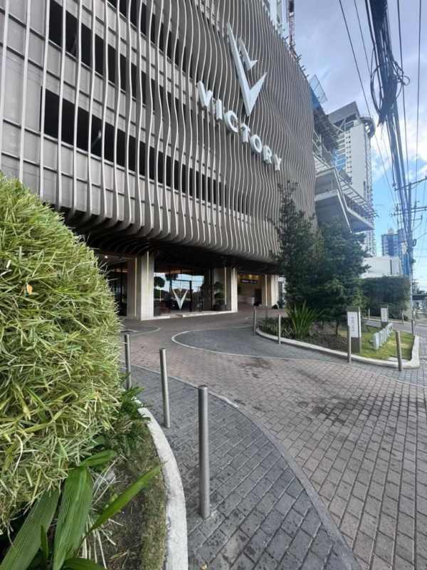 Contemporary high-rise facade of Victory Wellness building in Coco del Mar Panama