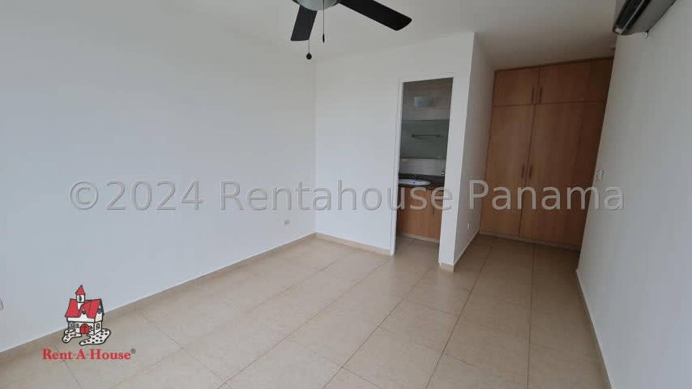 Contemporary bathroom with granite countertop and glass shower PH Costa del Este Panama