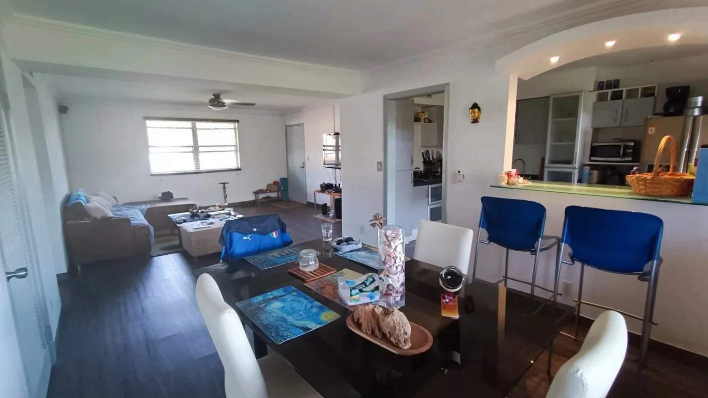 Contemporary open-plan with living dining and kitchen in Clayton Panama apartment