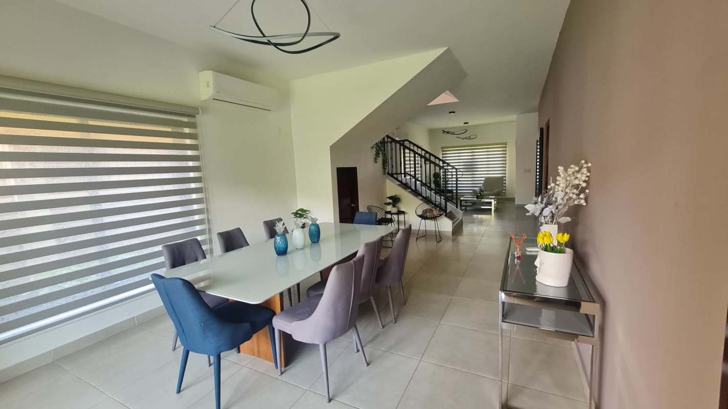 Dining room overlooking private garden Embassy Club Clayton Panama