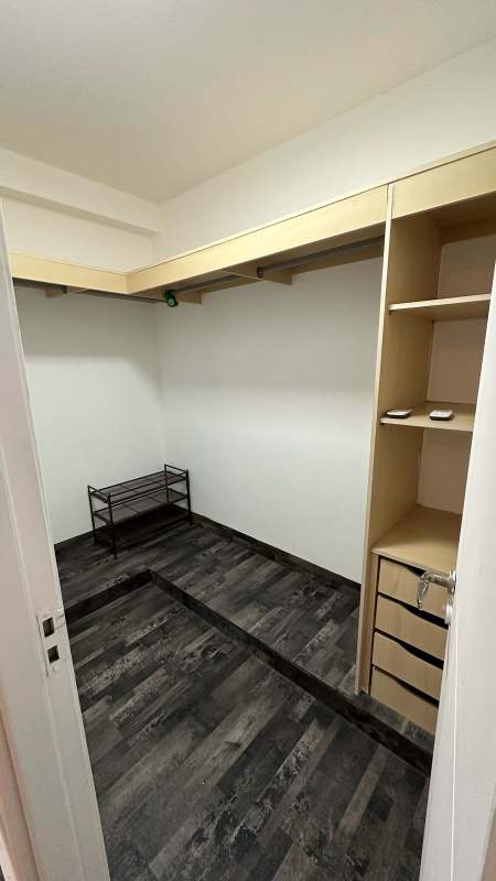 Bedroom with built-in closet, AC, ceiling fan, window PH Moon Tower Panama City