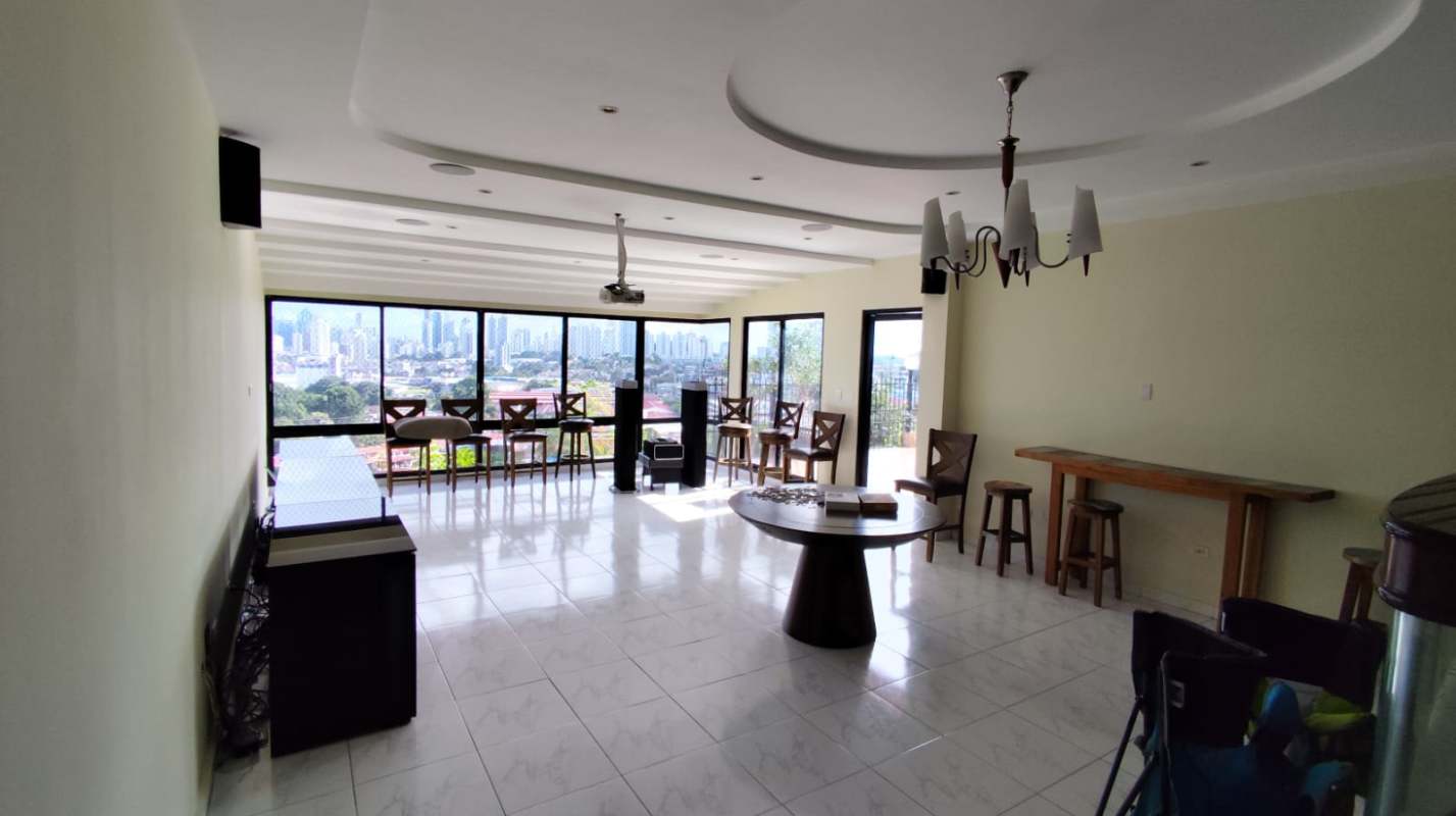 Large living room with panoramic windows terrace access Betania luxury house