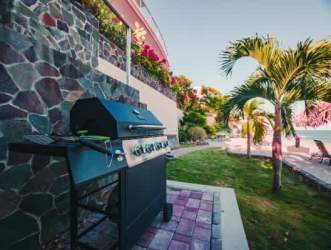 Rooftop terrace with lounge overlooking Pacific Ocean Casa Caracol Boutique Hotel Playa Corona Panama