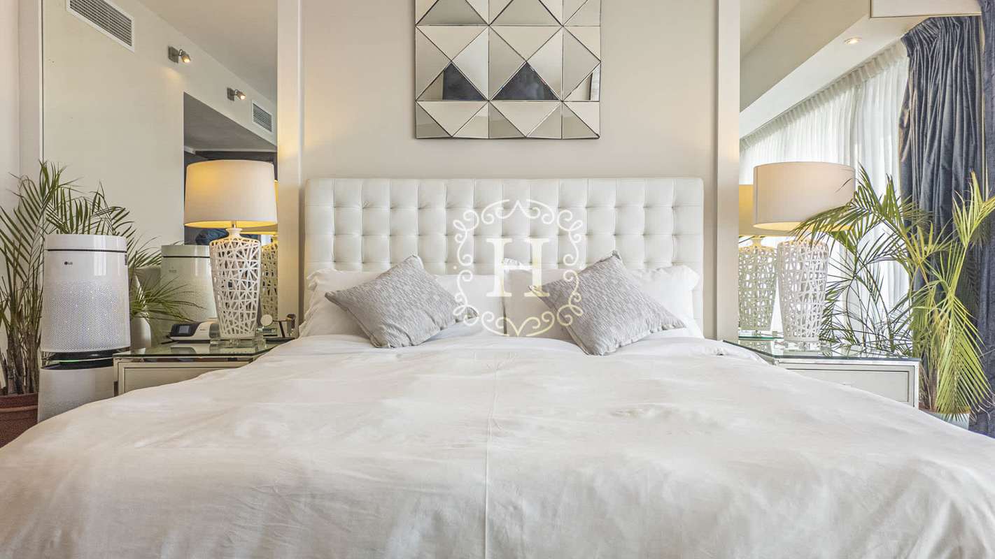 Second bathroom marble modern fixtures The Ocean Club Punta Pacifica Panama apartment for sale
