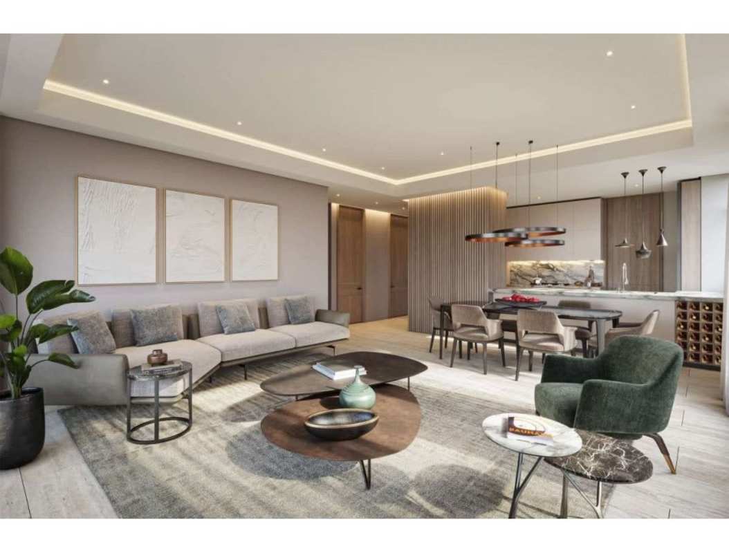 Spacious open living, dining, kitchen with modern finishes at PH Corotú Panama