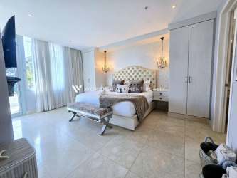 Infinity swimming pool with ocean and canal views at PH Casa Bonita Veracruz Panama