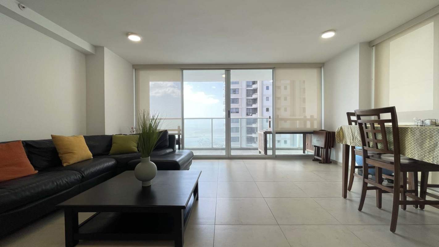 Modern bathroom with glass shower enclosure PH Costa View Tower Costa del Este Panama