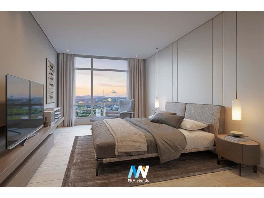 Bright open living and dining area in luxury apartment PH Corotú Santa María Panama