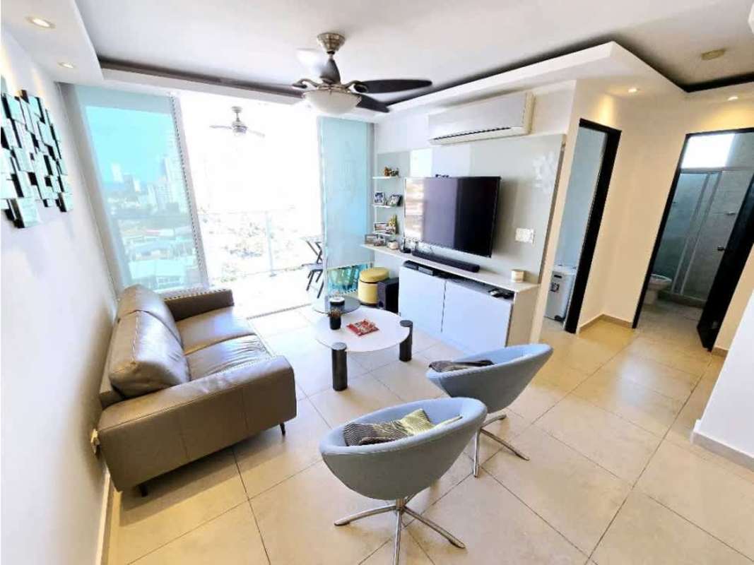 Bedroom with split AC, closet, large window city view PH Parklane Tower Hato Pintado