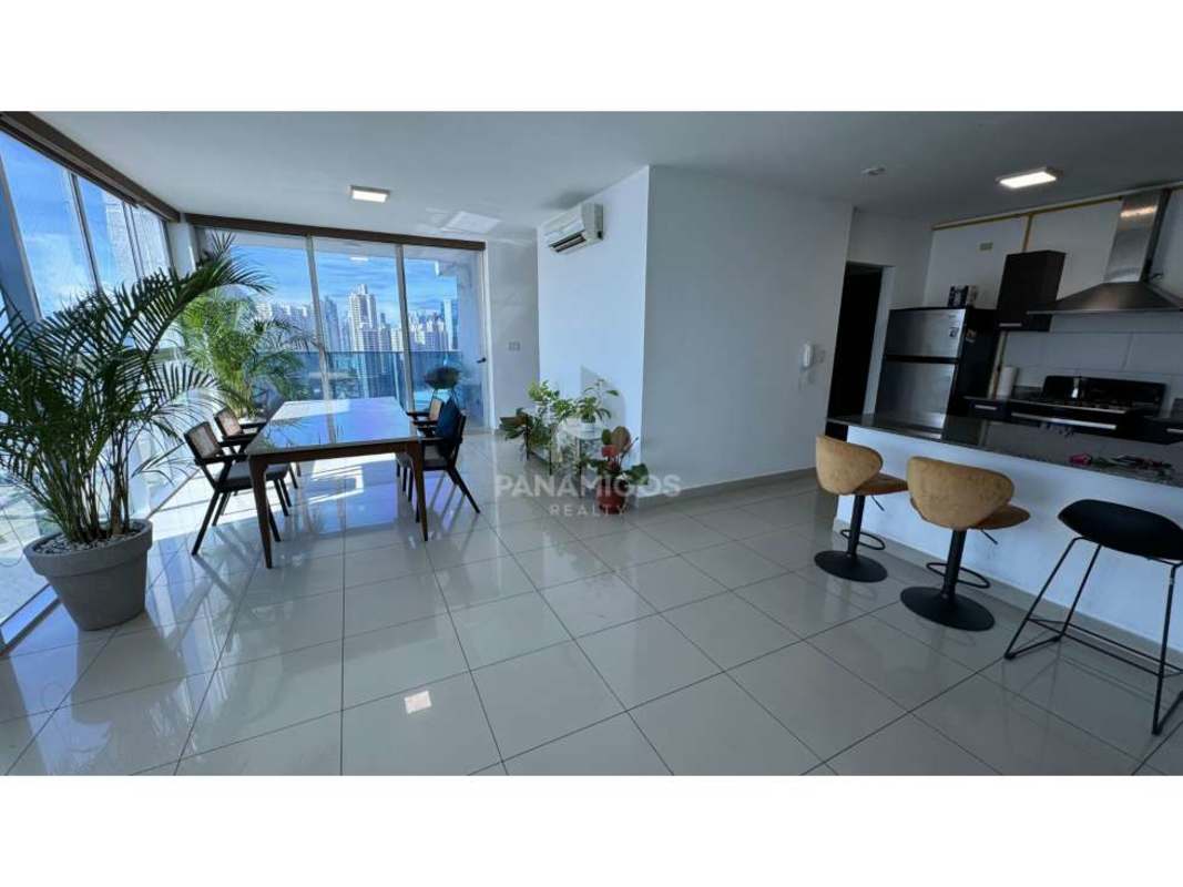 Modern apartment open concept city and ocean view PH Waterfalls Coco del Mar Panama