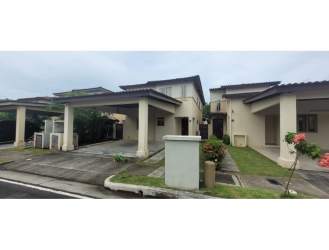 Bright open living and dining room in Panama Pacifico house for sale with porcelain tile floors