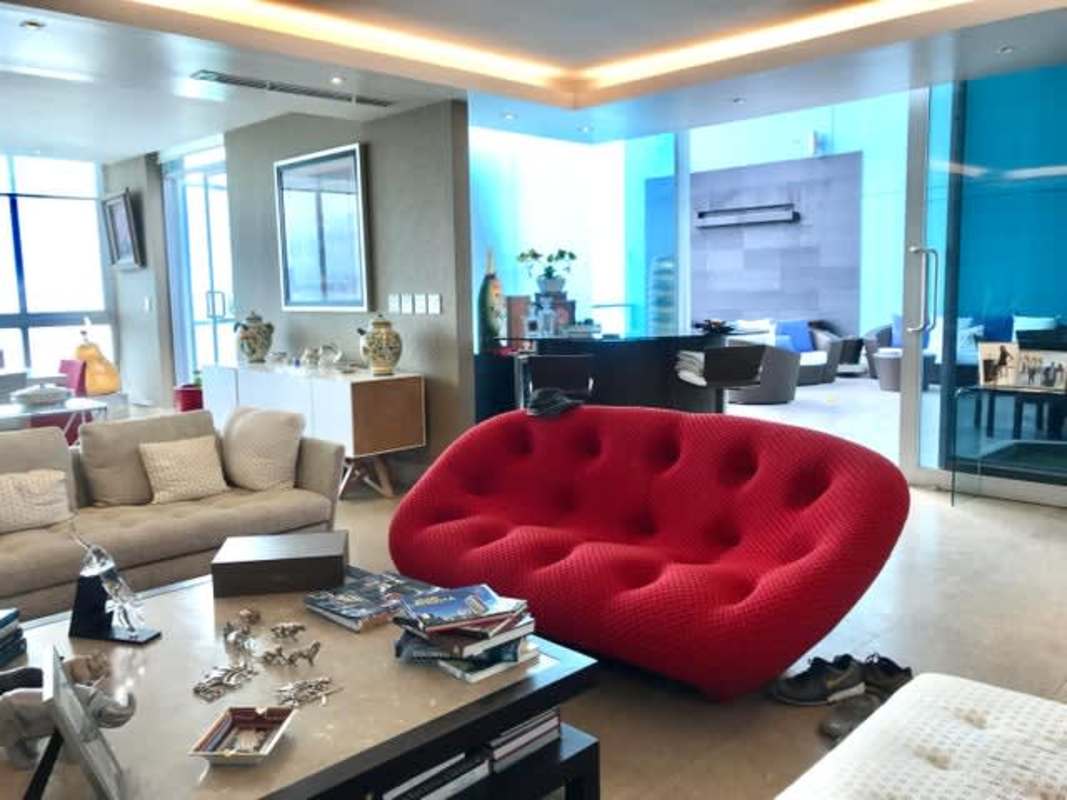 Gourmet kitchen stainless appliances open layout oceanfront penthouse PH Ocean Sky Panama