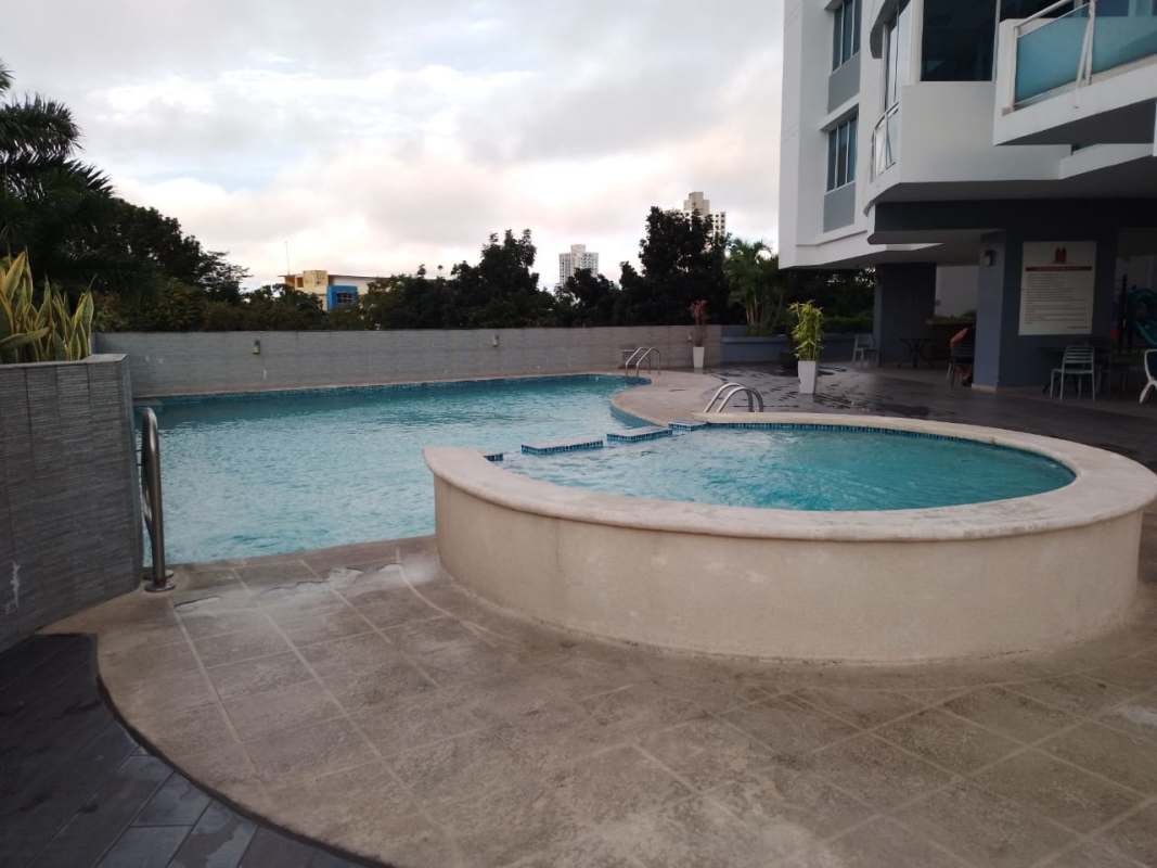 Poolside social terrace at PH Mont Royale El Cangrejo Panama City