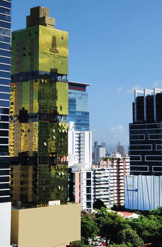 Rooftop terrace children playground with slides PH Downtown Panama City