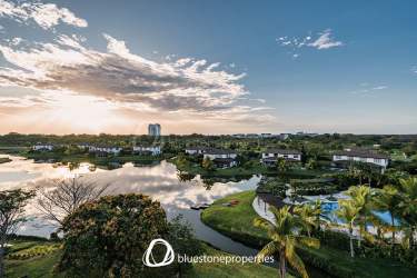 Aerial view of Buenaventura with lakes, golf course, beach access in Panama luxury