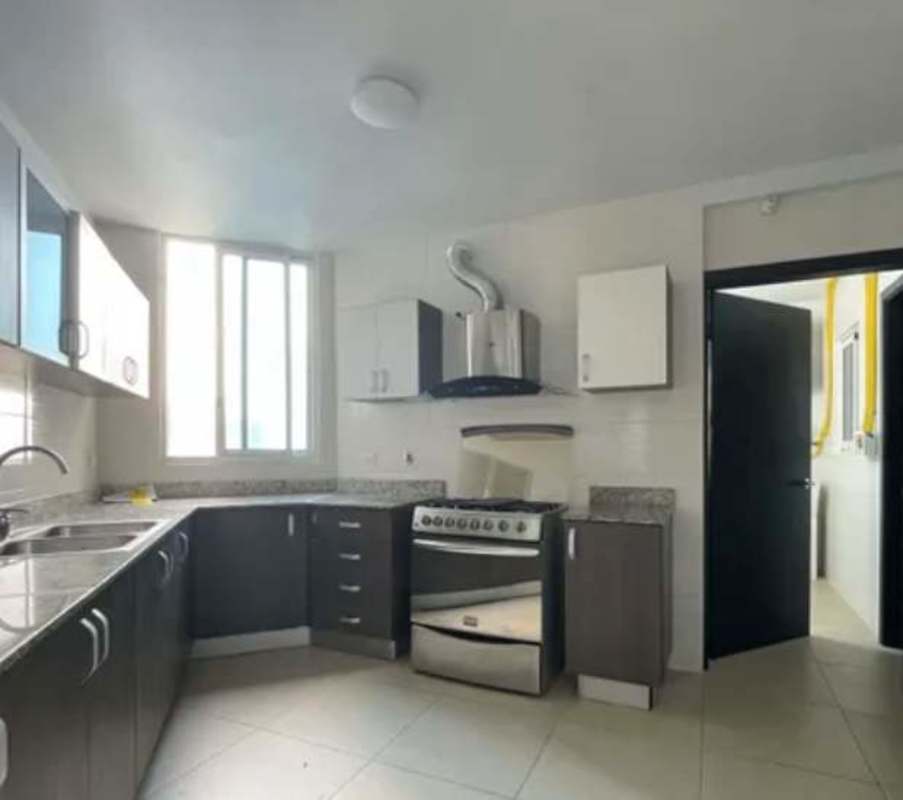 Furnished granite kitchen with appliances in PH Country Club apartment Costa del Este Panama rent