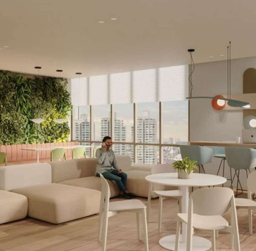 Tower with balconies and greenery Edison Gardens Betania Panama City