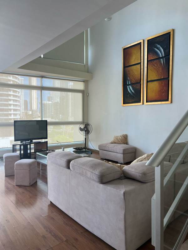 Balcony with incredible Pacific views from luxury loft in PH Bayfront Ave Balboa