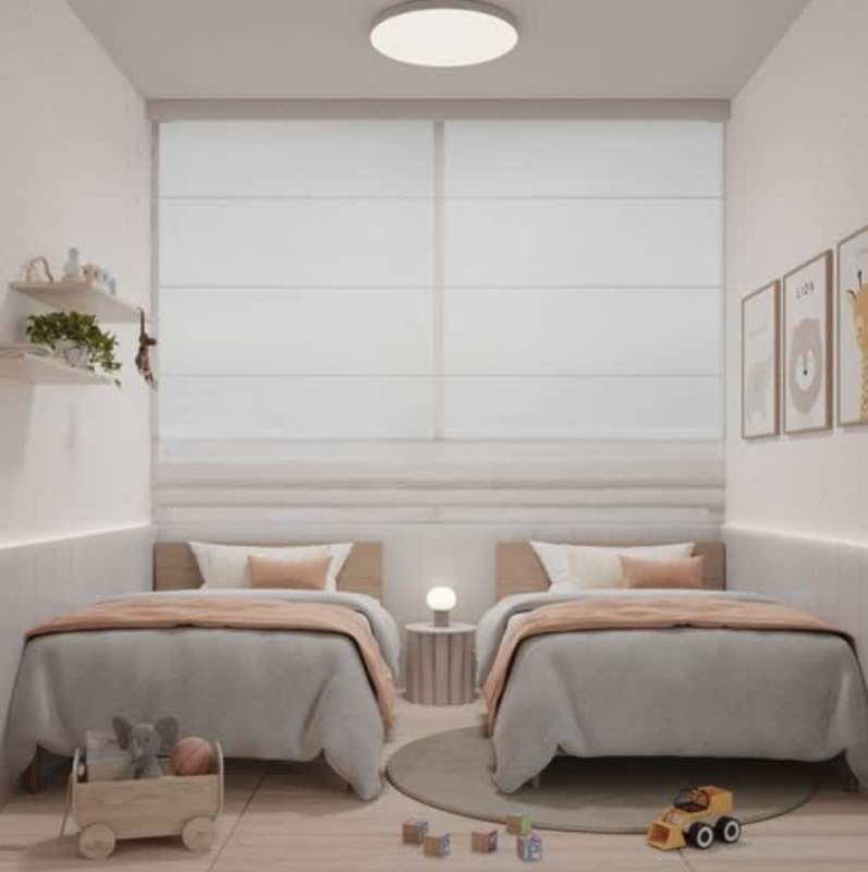 Minimalist twin kids bedroom Edison Gardens Edison Park Panama