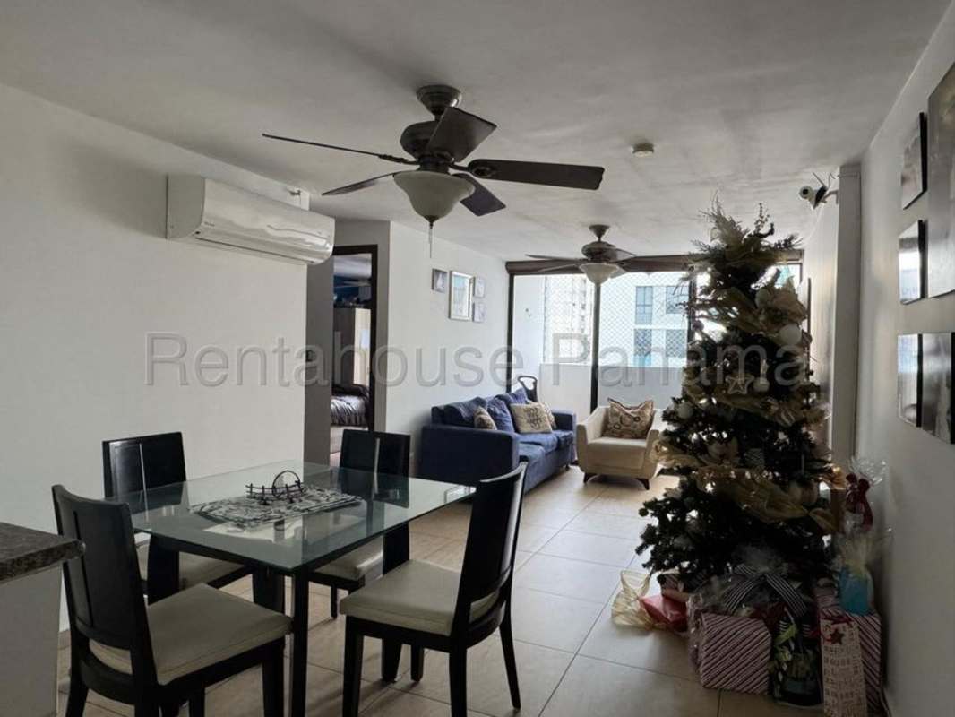 Modern kitchen with granite countertops, dark wood cabinets in PH Altavista Towers Condado del Rey Panama