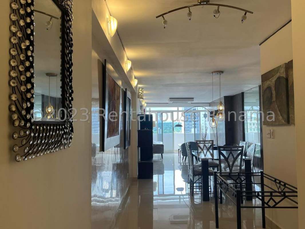 Kitchen with appliances and large windows in PH Villa Cangrejo El Cangrejo Panama