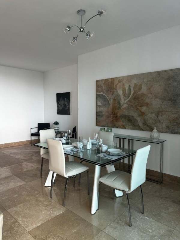 Contemporary kitchen with granite countertops and stainless steel appliances Punta Pacifica Panama