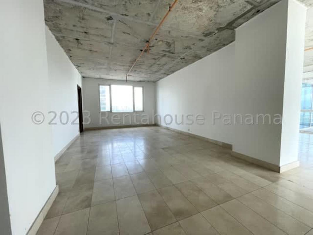 Spacious bathroom with glass enclosed shower, marble top vanity, and modern fixtures PH Santorini Coco del Mar Panama