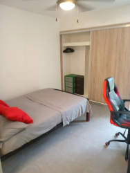 Furnished quiet master bedroom with closet AC fan Nueva Gorgona Residencial Papiro