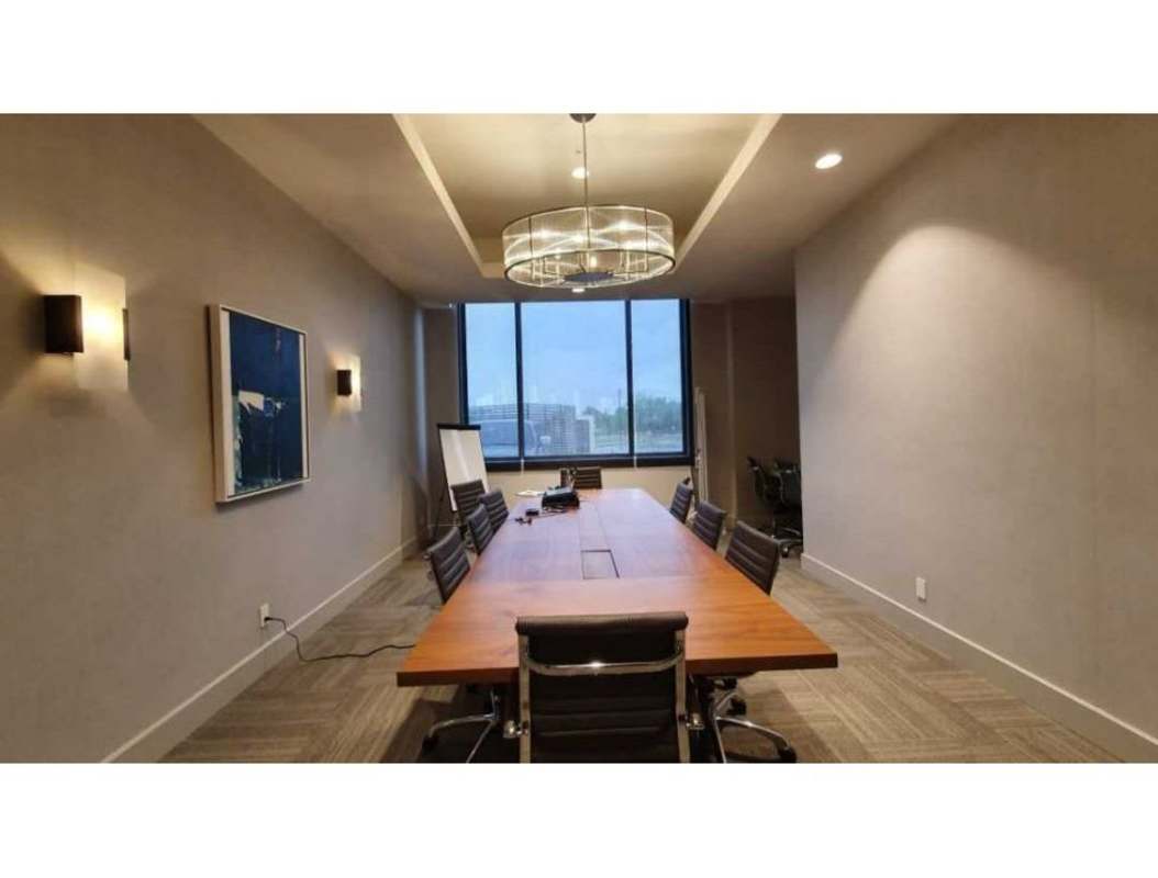 Contemporary game room with pool table and ocean skyline view Santa Maria Court Panama