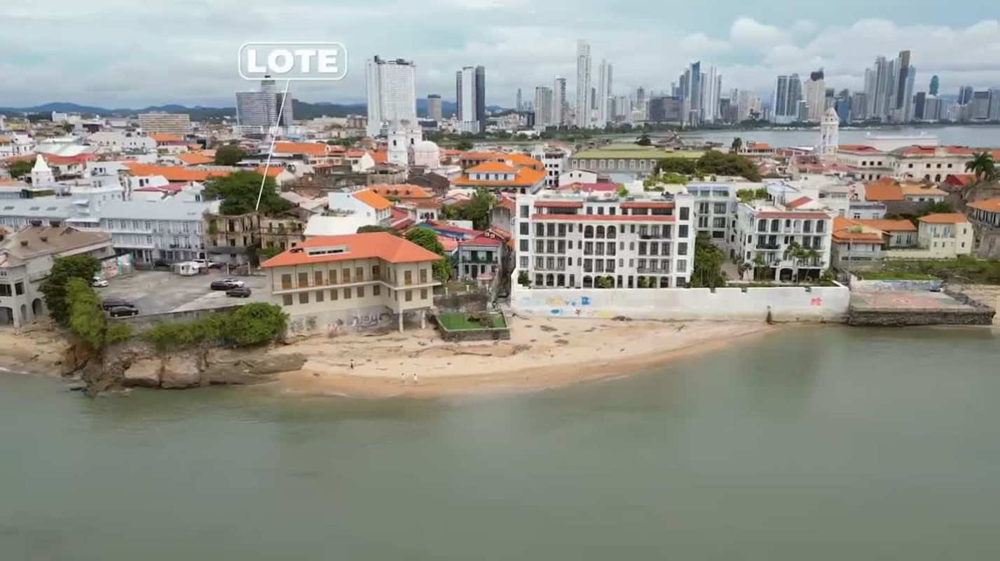 Colonial rooftops and church towers in Panama Casco Viejo