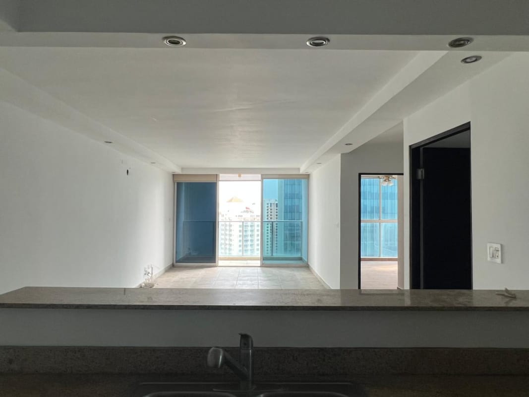 Kitchen featuring granite countertops, ample cabinetry, ceramic flooring PH Pacific Sea Punta Paitilla