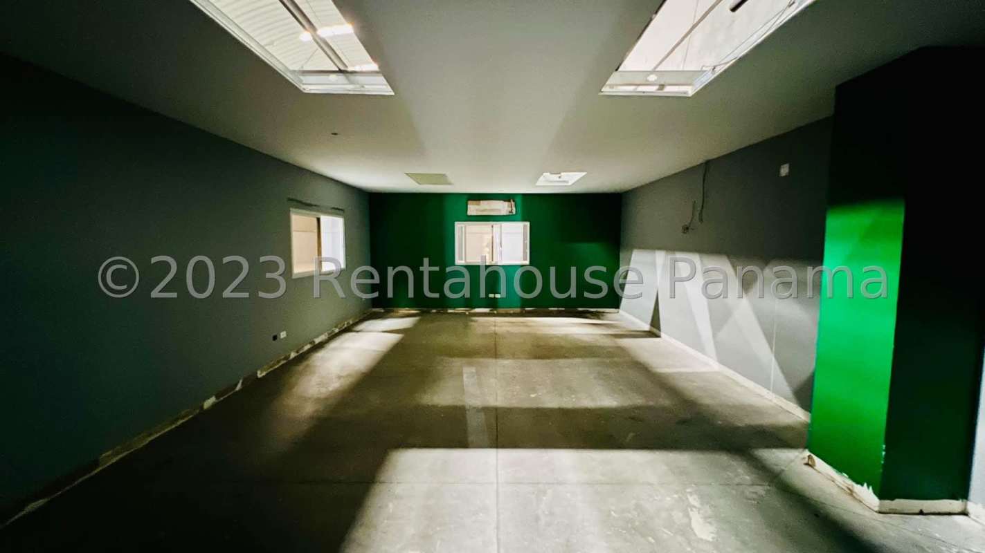 Secured access gate to industrial warehouse complex in Tocumen