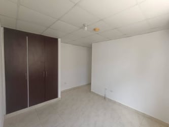 Empty bedroom with tiled floor and large window Costa Oeste rental La Chorrera Panama