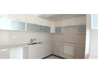 Bathroom with glass shower and vessel sink in oceanfront condo Casa Bonita Playa Bonita Panama