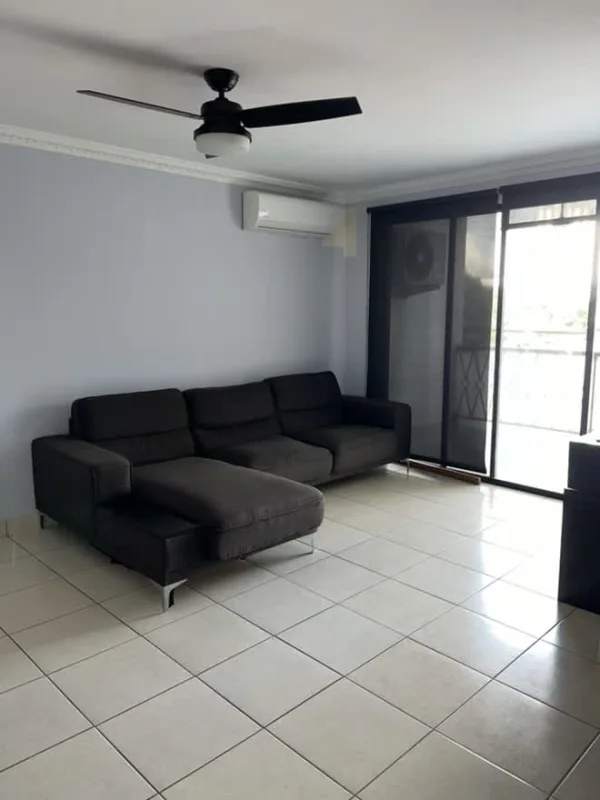 Living room area ceramic tile floors ceiling fans PH Hato Pintado Central Panama City