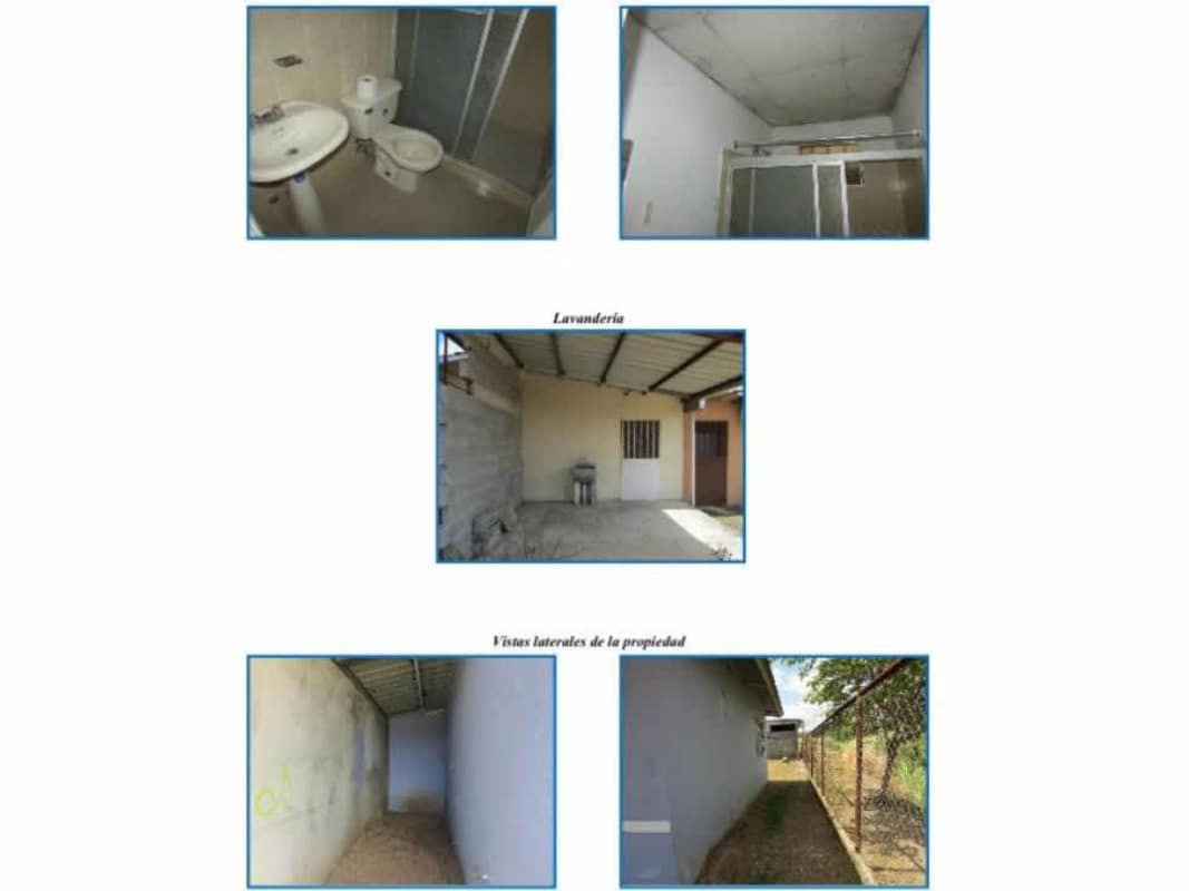 Exterior house facade and living dining area with vibrant wall colors in Las Cumbres Panama