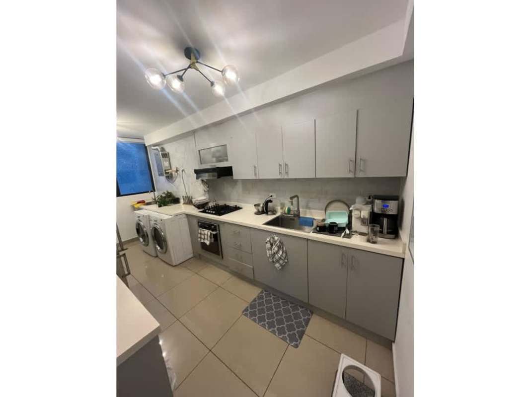 Modern tiled bathroom with glass shower in San Francisco Bay Panama