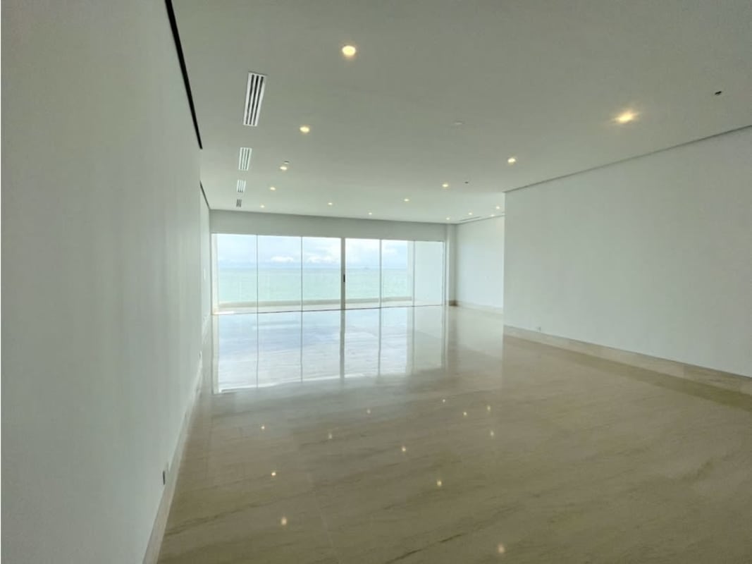 Spacious modern open floor plan layout with terrace in luxury Ocean Reef Panama condo