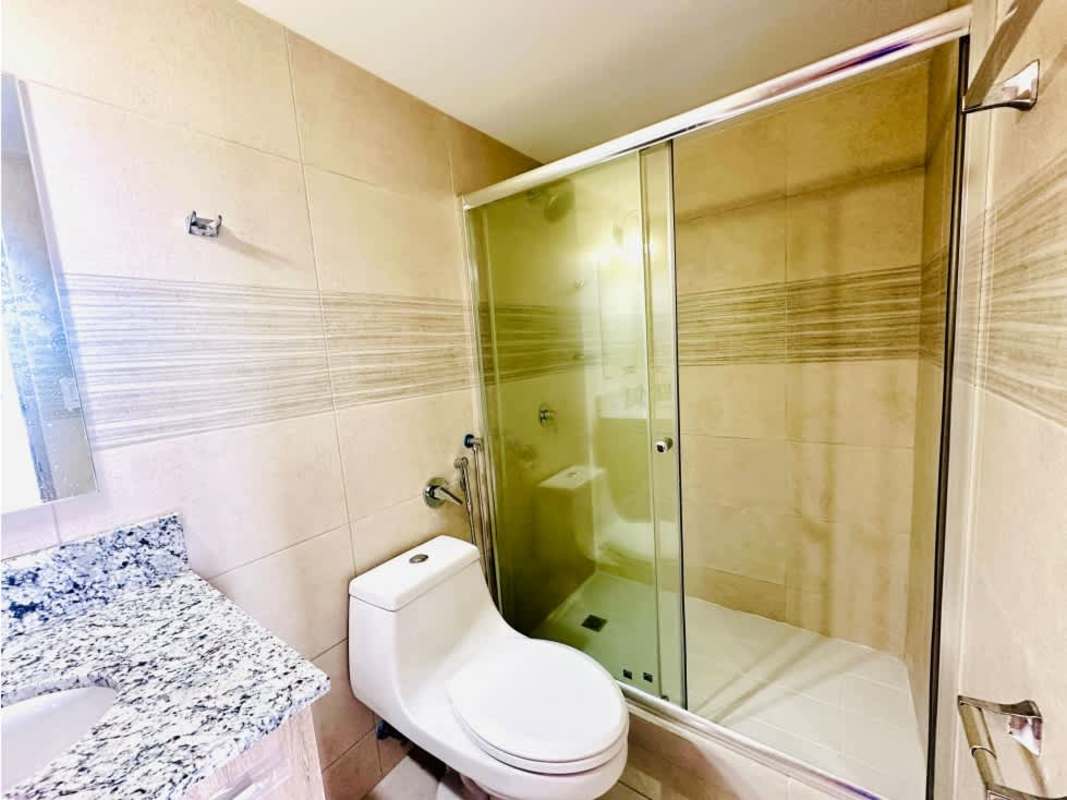 Granite kitchen with double sink and modern cabinetry Greenwood Towers Panama City