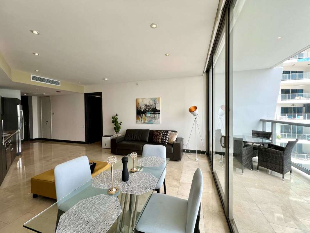 Luxury infinity pool overlooking ocean skyline at JW Marriott Panama Punta Pacifica