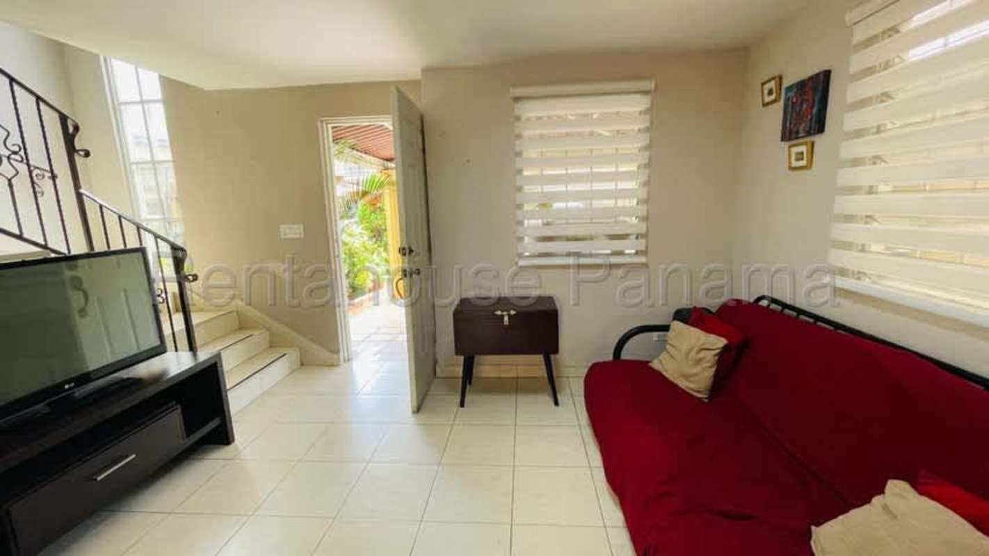 Spacious master bedroom furnished with AC and closet in townhouse rental