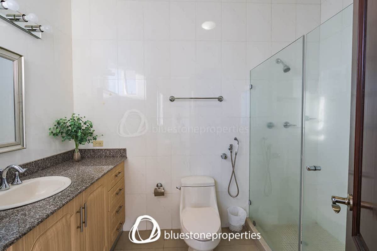 Spacious master suite with oceanfront terrace access in PH Toledo Costa del Este Panama City